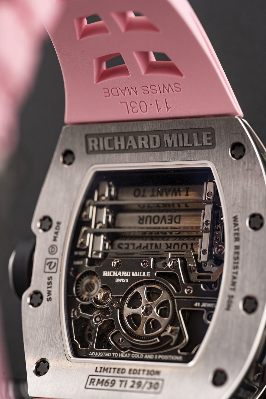 RM 69 pink strap and curved case profile
